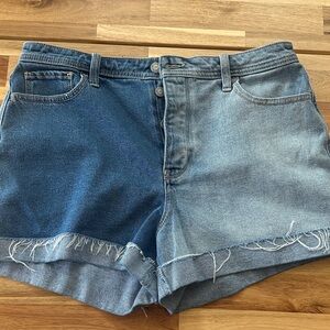 Hollister Two-Tone Denim Shorts
